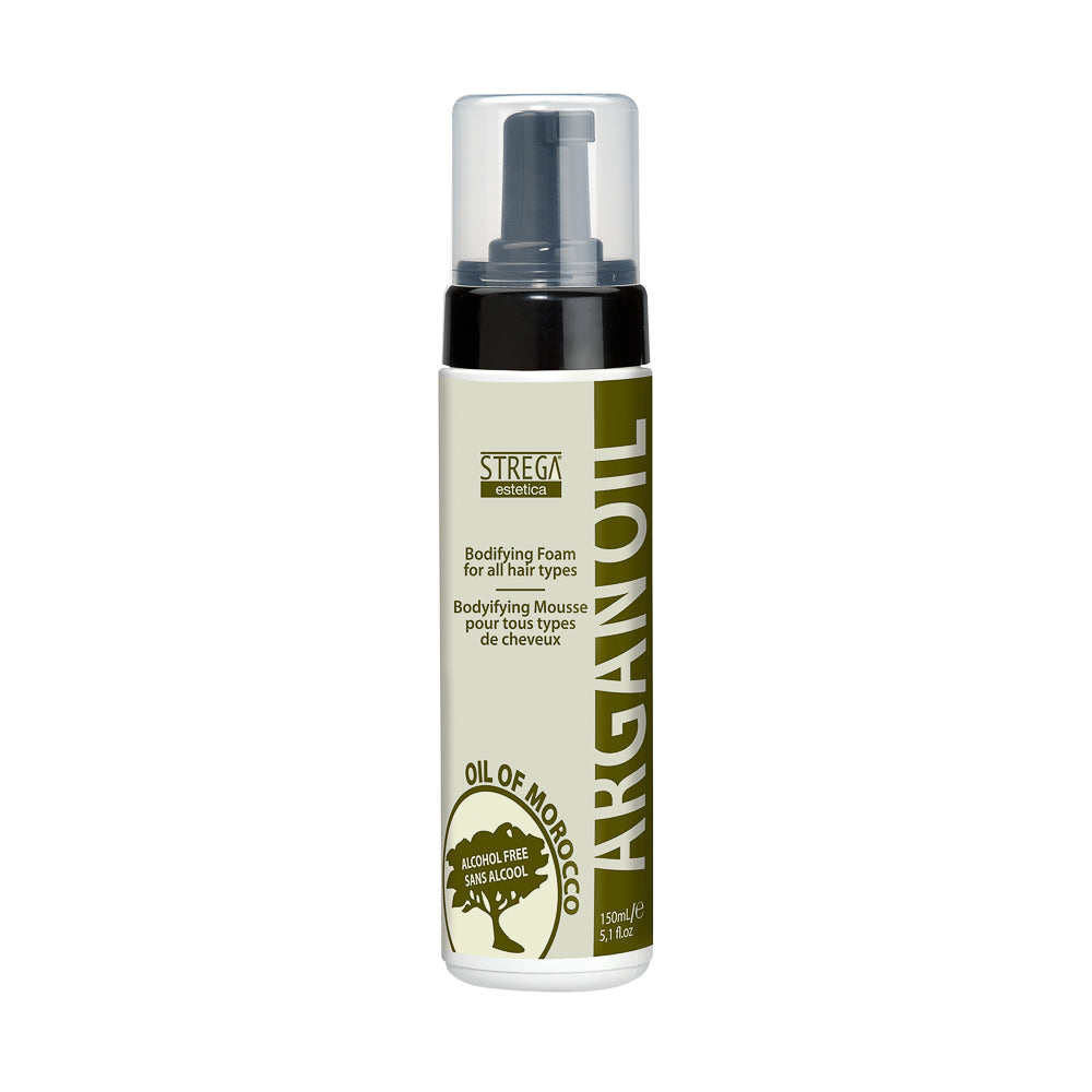 Strega Estetica Argan Oil Bodifying Foam for All Hair Types - Alcohol-Free Hair Mousse