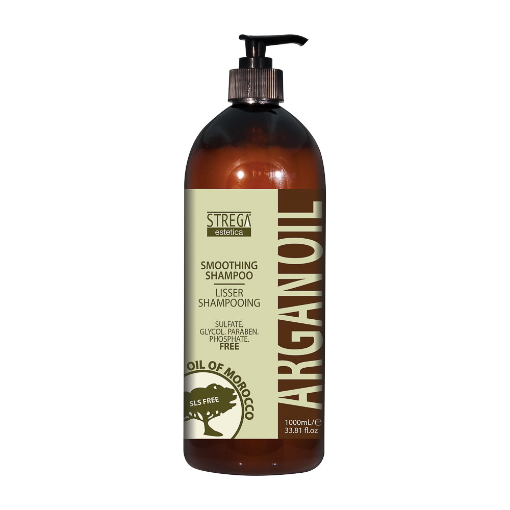 Strega Estetica Argan Oil Smoothing Shampoo - Sulfate & Paraben Free Hair Care 1000ml