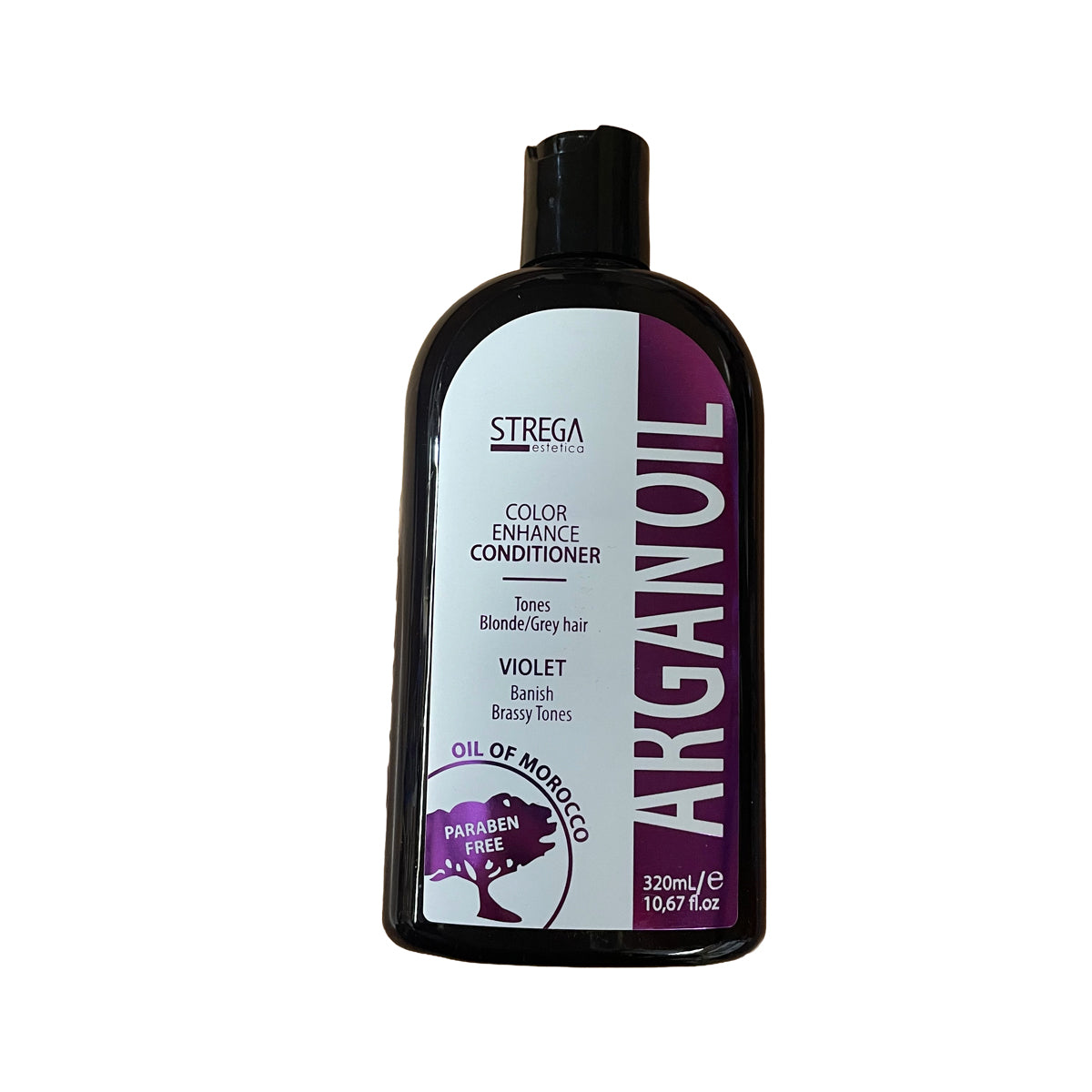 Strega Estetica Argan Oil Color Enhance Shampoo - Violet Toner for Blonde/Grey Hair.