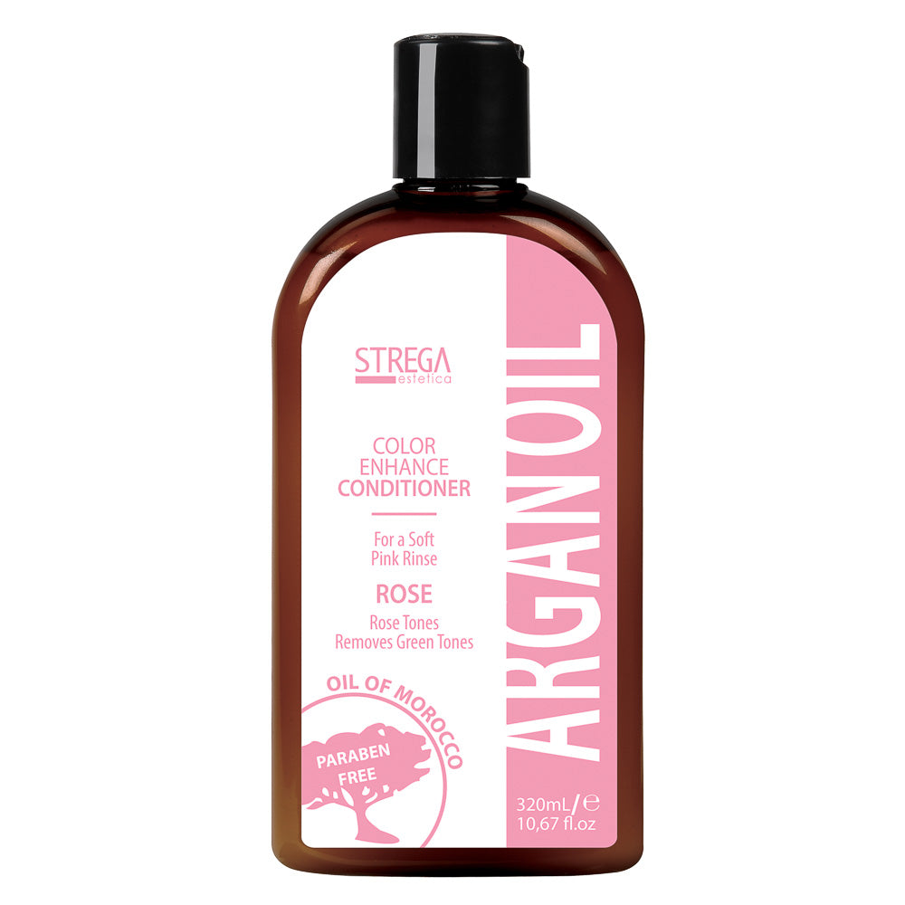 Strega Estetica Argan Oil Color Enhance Conditioner - Rose Pink Tint & Green Tone Removal, 320ml