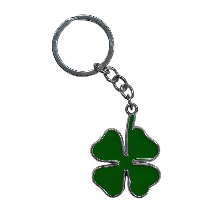 Lucky Four Leaf Clover Keyring - Green Enamel Good Luck Charm | IODA BRANDS