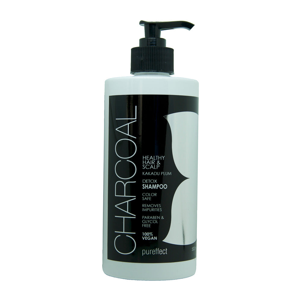 Pureffect Charcoal Detox Shampoo with Kakadu Plum - 100% Vegan, Color Safe & Paraben-Free