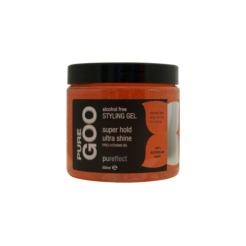 Pureffect Goo Styling Gel - Alcohol-Free Super Hold & Ultra Shine, Strawberry Scent