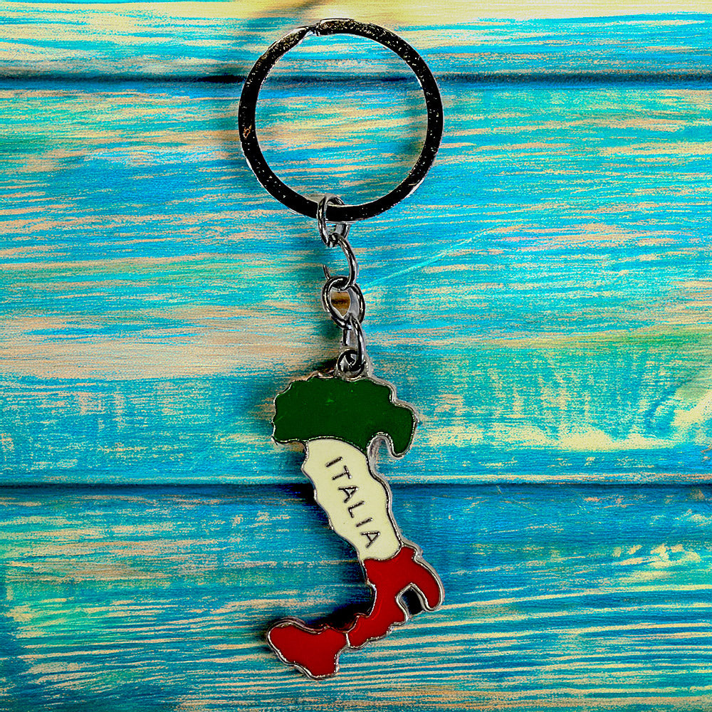 Italy Map Keychain