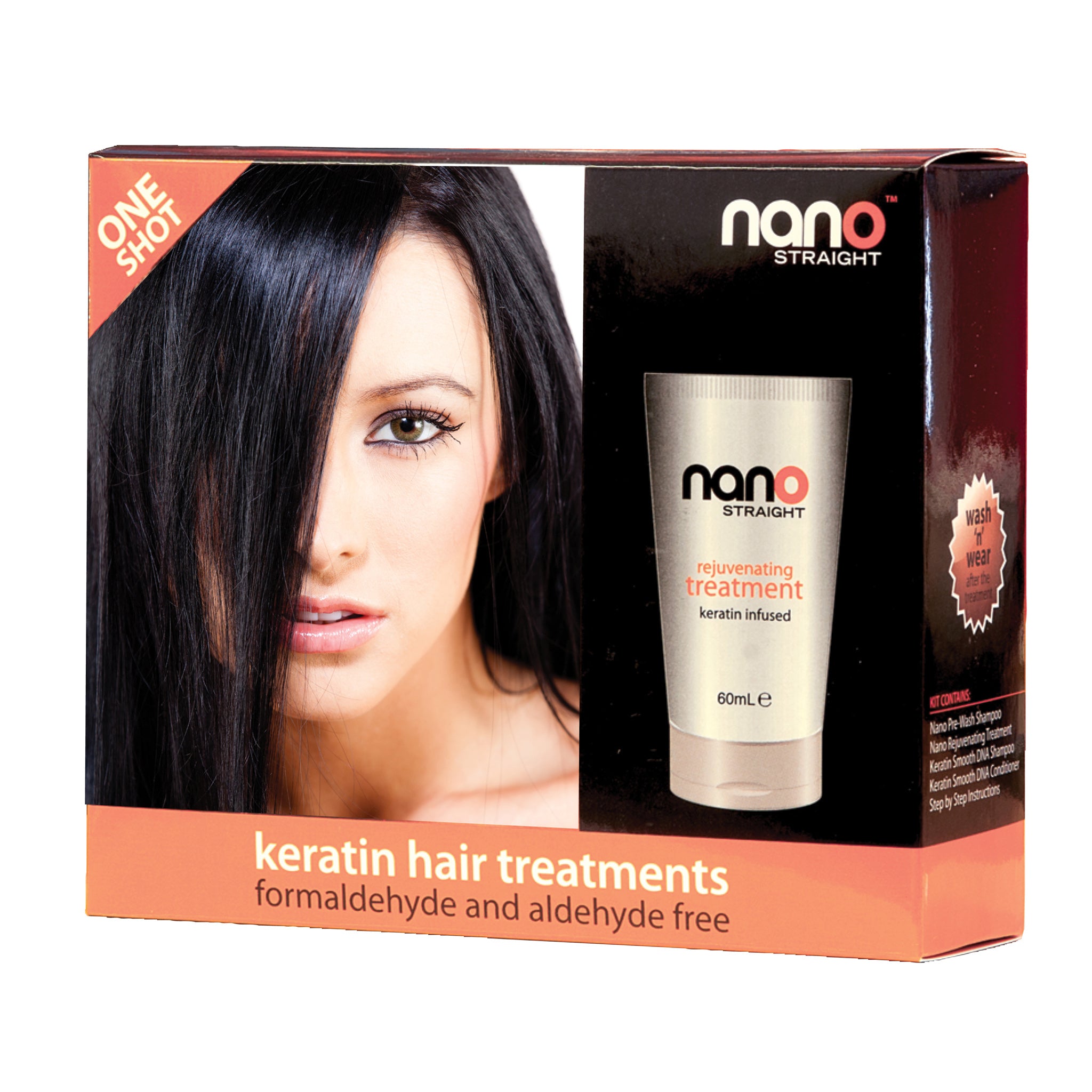 Nano Straight Keratin Hair Treatments – One Shot